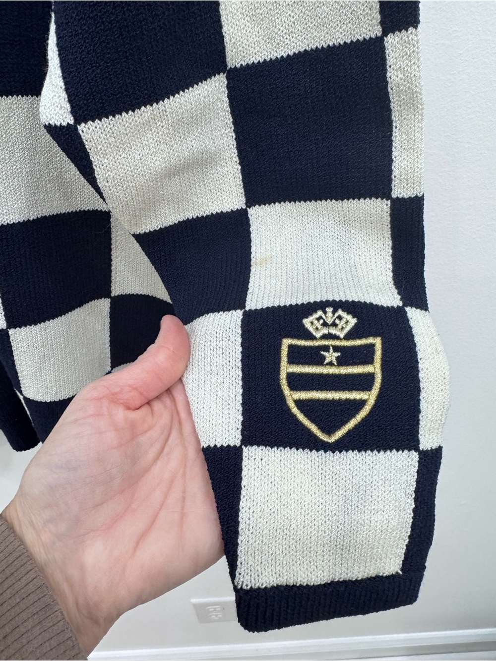 Vintage St John Santana knit nautical Yacht sailing rowing metallic rope Sz M - Picture 9 of 11